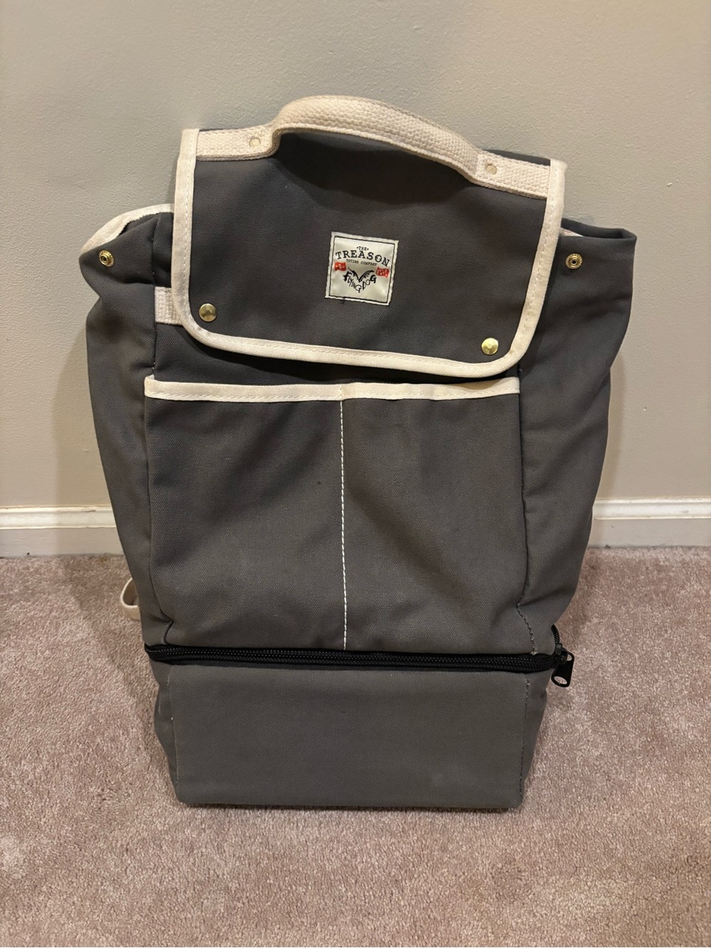 Flying Dog Brewery x The Treason Toting Company Backpack Cooler Bag | Canvas